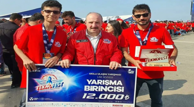 Şanlıurfalı öğrenciler TEKNOFEST'te birinci oldular