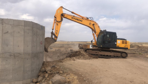 Siverek Uzunca Göletinde çalışmalar sürüyor