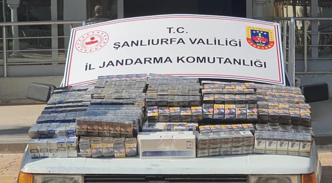 Urfa"da kaçak sigara ve çay ele geçirildi 
