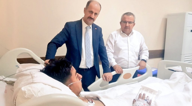 Başkan Yavuz Yaralı Askeri Hastanede Ziyaret Etti
