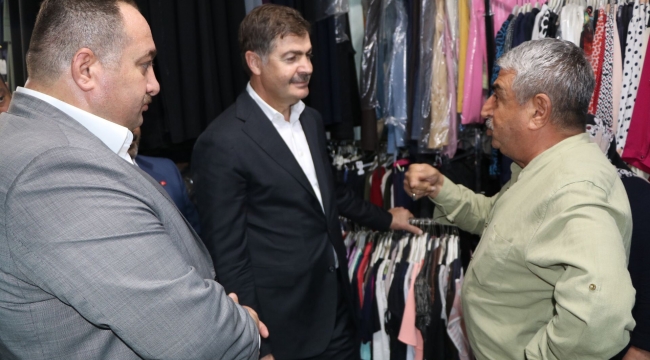 MİLLETVEKİLİ DEMİRKAYA VE BAŞKANLAR ESNAFLARI ZİYARET ETTİ