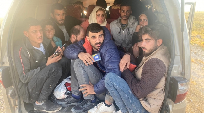 Şanlıurfa'da 18 kaçak göçmen yakalandı