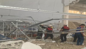 Şanlıurfa Organize Sanayi Bölgesinde göçük meydana geldi