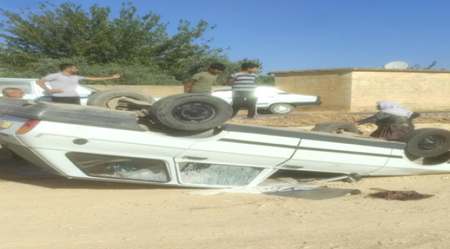 Suruç'ta otomobil takla attı, 3 yaralı