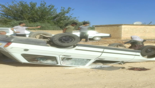 Suruç'ta otomobil takla attı, 3 yaralı