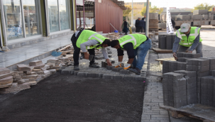 Hürriyet Mahallesinde Kilitli Parke Taşı Çalışması