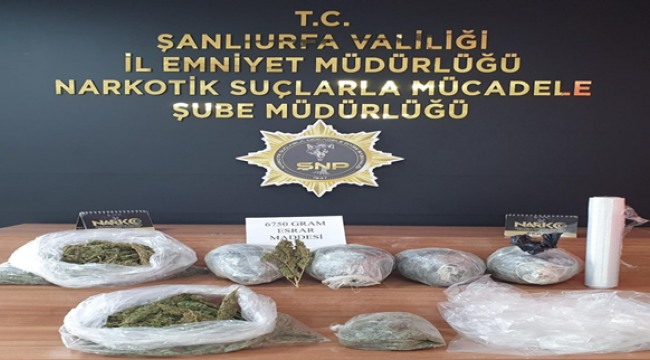 Şanlıurfa'da polisten uyuşturucu operasyonu