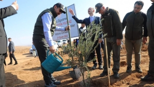 Şanlıurfa'da şehit öğretmenler için ağaç dikimi yapıldı 