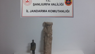 Şanlıurfa'da Sümerler dönemine ait heykel yakalandı