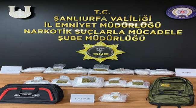 Şanlıurfa'da uyuşturucu operasyonu