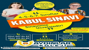 Aydınlar koleji "Kabul Sınav" başvuruları başladı