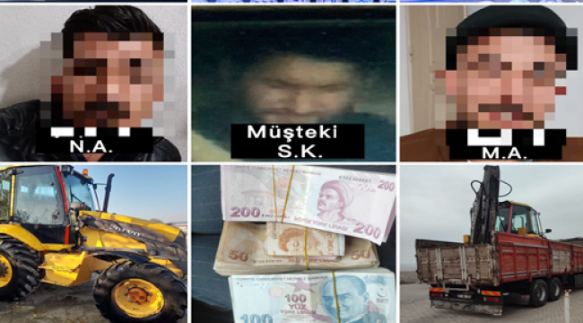 Çalınan iş makinesi operatörü tutuklandı