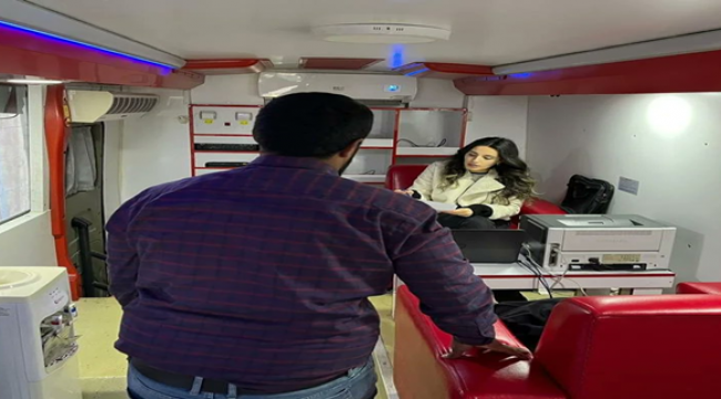 Mobil bil halk sağlığı tarama aracı Ceylanpınar'da