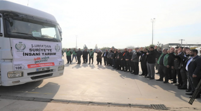 Şanlıurfa'daN 10 Aralık Dünya İnsan Hakları gününde 7 tır gönderildi