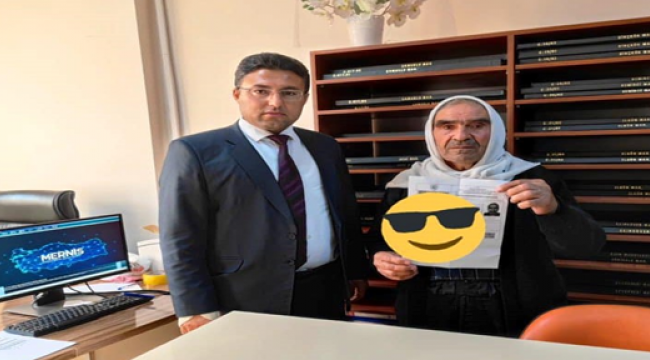 Şanlıurfa'da 63 yaşında kimlik sahibi oldu