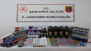 Şanlıurfa'da kaçak sigara, alkol ve uyuşturucu hap ele geçirildi