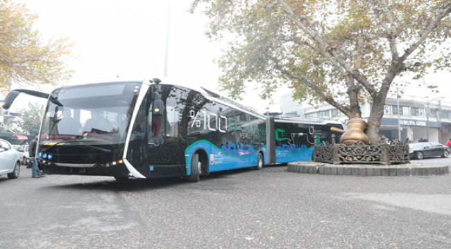 Troleybüs Urfa sokaklarında test sürüşüne başlandı
