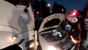 Urfa'da tır otomobil ile çarpıştı, 1 yaralı