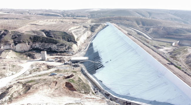 Birecik Mezra Göleti şantiye çalışmaları devam ediyor