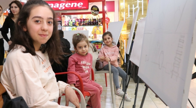 Çocukların hayal gücü tuvallere yansıdı