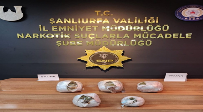Şanlıurfa'da uyuşturucu operasyon