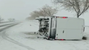 Şanlıurfa'da kar kazaları beraberinde getirdi!