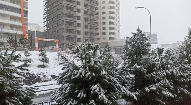 Şanlıurfa'da yoğun kar yağışı başladı