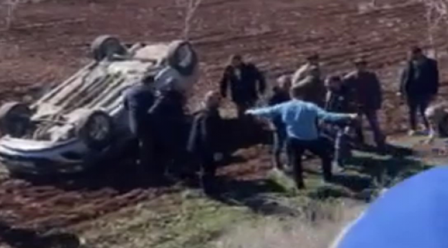 Urfa'da araç şarampole yuvarlandı, 1 yaralı