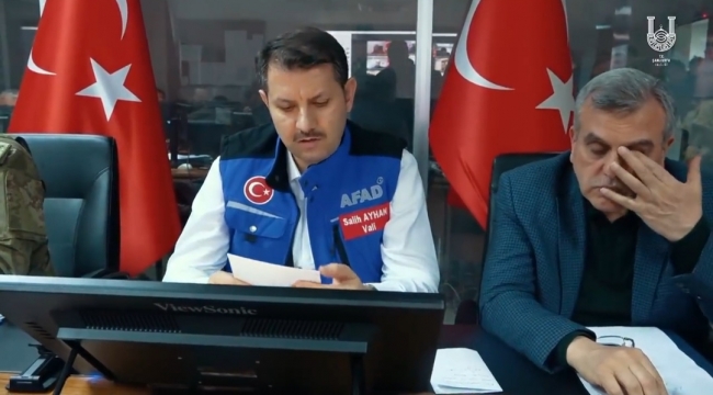 Vali Ayhan'dan depremle ilgili açıklama!