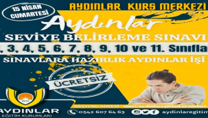 Aydınlar Eğitim Kurumlarından Ücretsiz Seviye Belirleme Sınavı