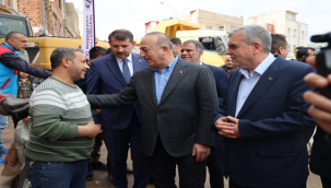 Bakan Çavuşoğlu Afet Bölgesi Şanlıurfa'da