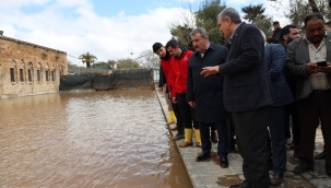 Başkan Beyazgül ve BBP Genel başkanı Destici afet bölgesinde 