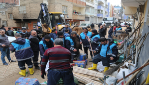 Eyyübiye'de Sel Basan Mahalleler Temizleniyor