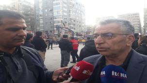 Şanlıurfa'da çöken binadan 10 dakikayla kurtuldu