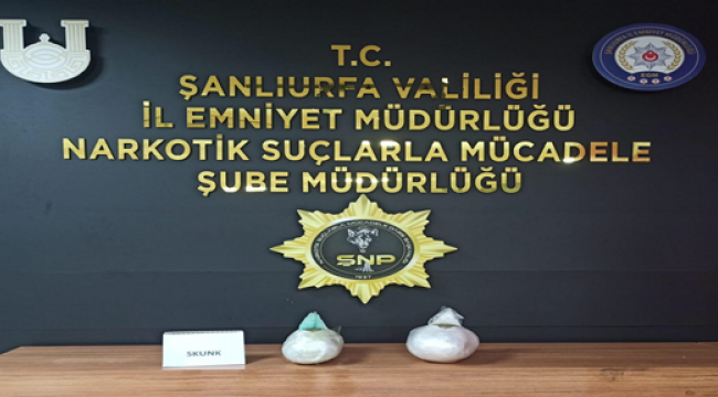 Şanlıurfa'da otobüste uyuşturucu ele geçirildi