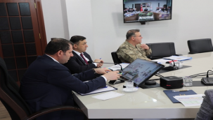 Vali Ayhan VKS ile güvenlik ve koordinasyon toplantısına katıldı