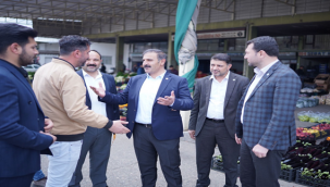 Emin Yetim Hal Pazarını esnafının sorunlarını dinledi