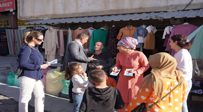 İyi Parti Adayı Yetim, Direkli esnafının sorunlarını dinledi