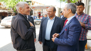 Aday Dusak, esnaf ziyaretinde