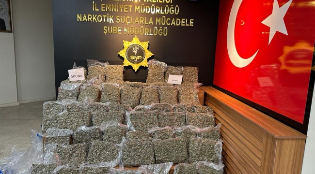 Şanlıurfa'da 53 kilo 750 gram skunk ele geçirildi!
