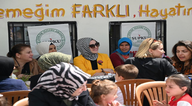 Vali Ayhan'ın eşi Fenilketonüri hastası çocuklarla bir araya geldi