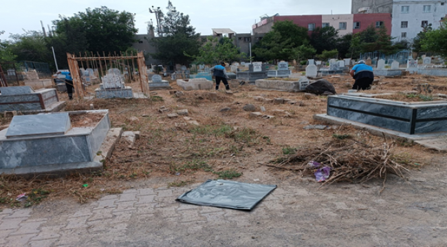 Viranşehir Belediyesi'nden Mezarlıklarda Genel Temizlik Çalışması