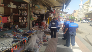 Viranşehir'de Zabıta Ekiplerinden Kaldırım İşgali Denetimi