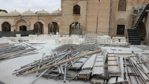 Büyükşehir'den Dergah Camisi Minaresinde Onarım Çalışması