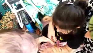 Eyyübiye'de küçük kızın imdadına itfaiye yetişti