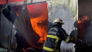 Karaköprü'de yangın 