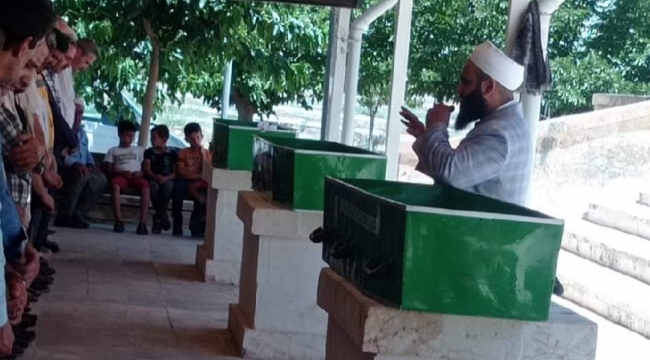 Kazada vefat eden 3 kişi son yolculuğuna uğurlandı 