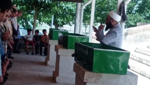 Kazada vefat eden 3 kişi son yolculuğuna uğurlandı 