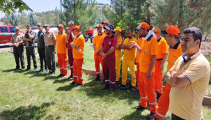 Şanlıurfa'da olası orman yangınlarına tatbikatlarla hazırlanıyorlar
