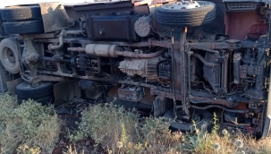 Siverek'te itfaiye aracı kaza yaptı 